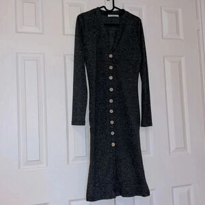 Vintage style charcoal therapy Women's t  shirt style light sweater dress Sz XS